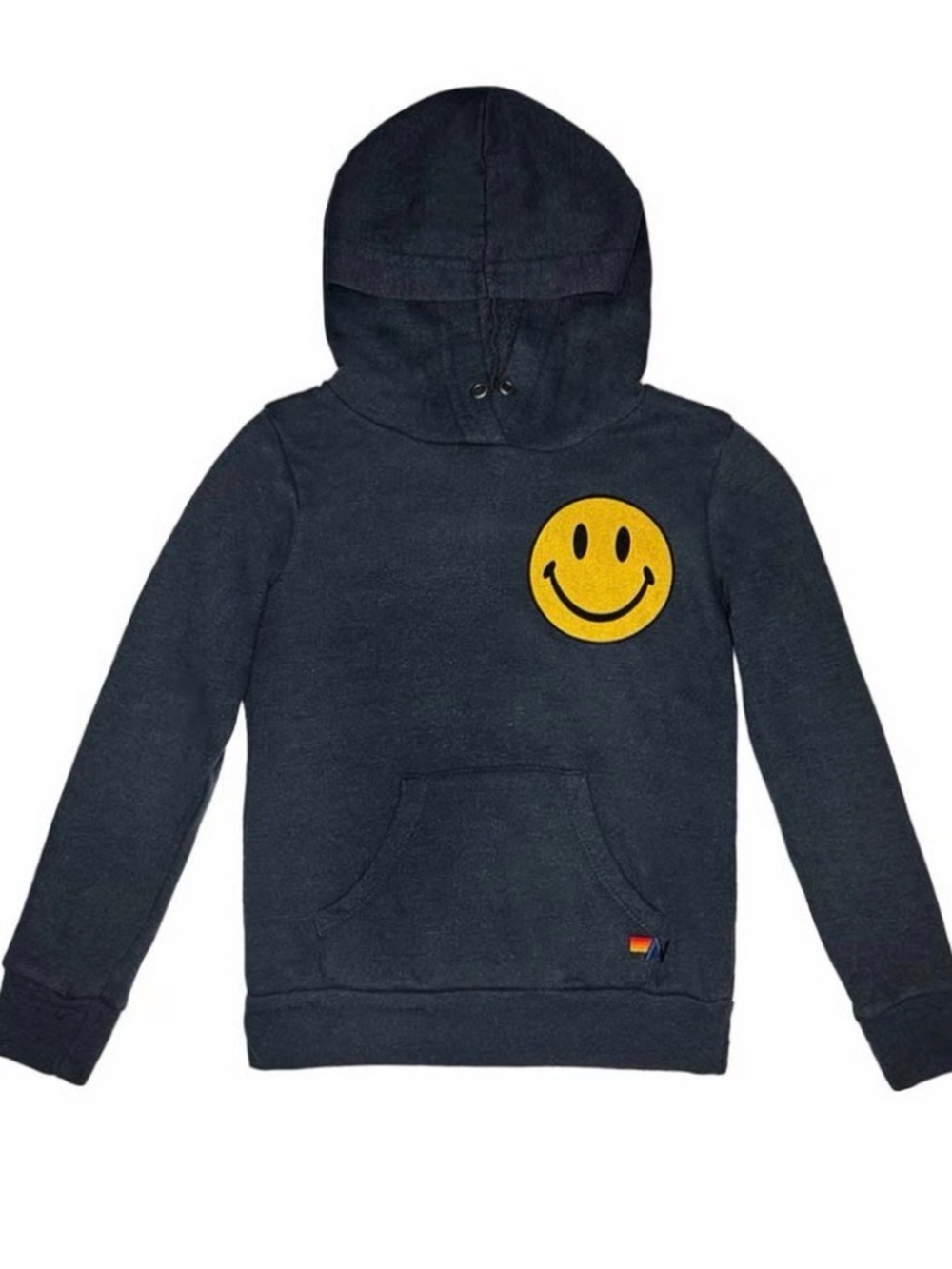 Aviator Nation Navy Hoodie with Yellow Smile Patch
